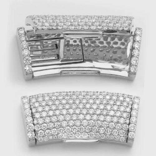 10KW 2.55CTW DIAMOND CURVED LOCK FOR LINK CHAIN - Norma's Jewelry