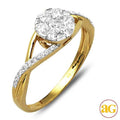 14KY 0.50CTW DIAMOND V-PRONG FLOWER RING - Norma's Jewelry
