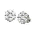 14KW 2.25-2.35CTW DIAMOND 7-STONE FLOWER EARRINGS - Norma's Jewelry