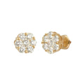 14KY 1.71-1.76CTW DIAMOND 7-STONE FLOWER EARRINGS - Norma's Jewelry