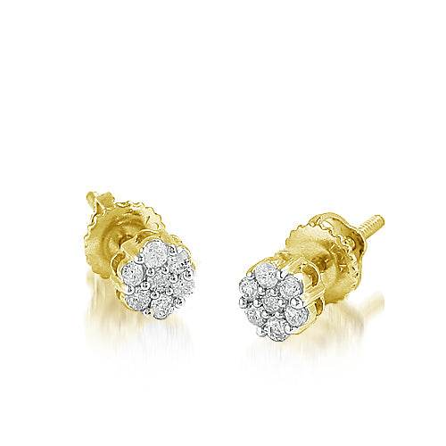 10KY 0.20CTW DIA FLOWER EARRINGS - Norma's Jewelry