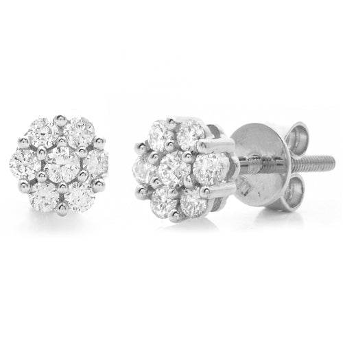 10KW 0.33CTW DIA FLOWER EARRINGS - Norma's Jewelry