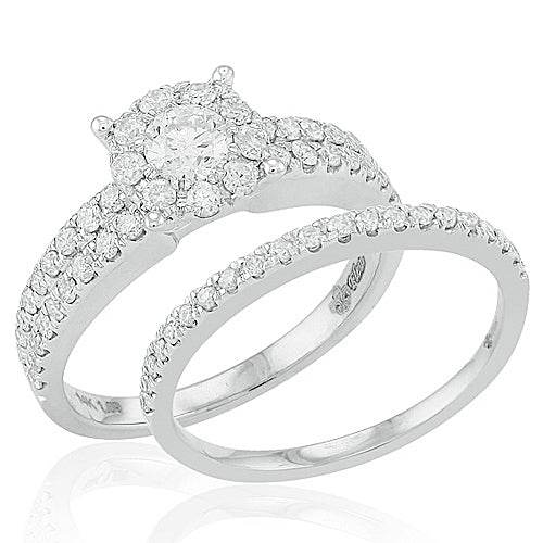 14KW 1.15CTW FLEUR BRIDAL SET - Norma's Jewelry