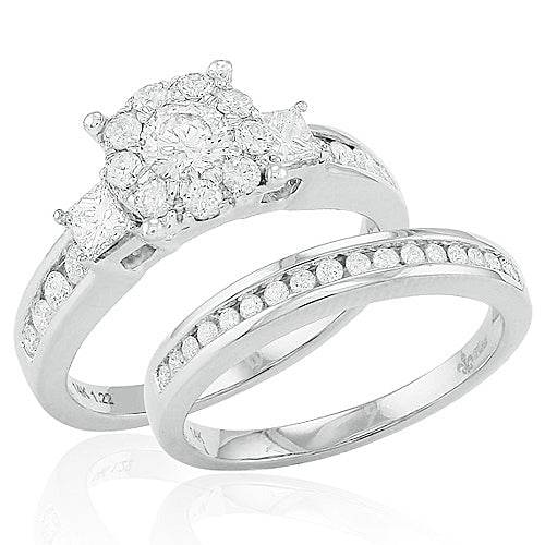 14KW 1.25CTW FLEUR BRIDAL SET - Norma's Jewelry