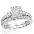 14KW 1.00CTW FLEUR BRIDAL SET - Norma's Jewelry