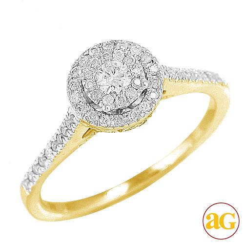 10KY 0.50CTW DIAMOND FLEUR RING - Norma's Jewelry