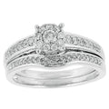 14KW 0.50CTW DIAMOND FLEUR BRIDAL SET - Norma's Jewelry