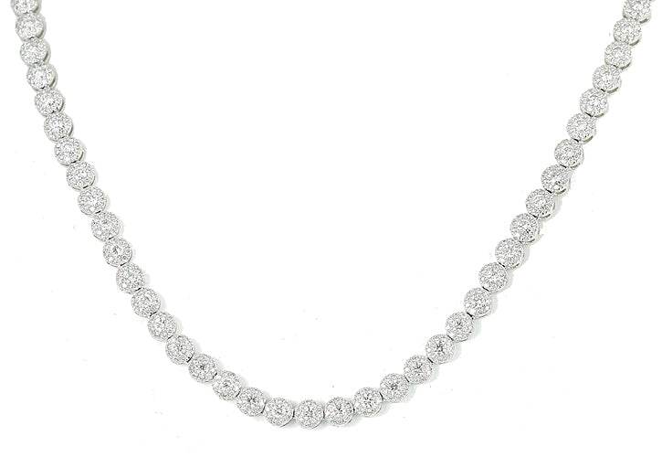 14KW 18.50CTW DIAMOND FLEUR NECKLACE - Norma's Jewelry