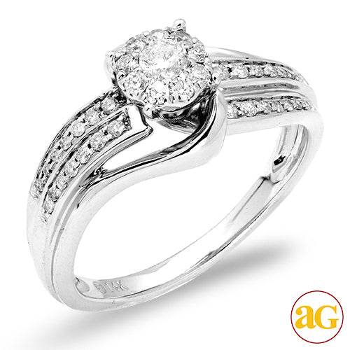 14KW 0.40CTW DIAMOND FLEUR RING - Norma's Jewelry