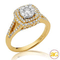14KY 1.05CTW FLEUR DIAMOND BRIDAL RING WITH DOUBLE - Norma's Jewelry