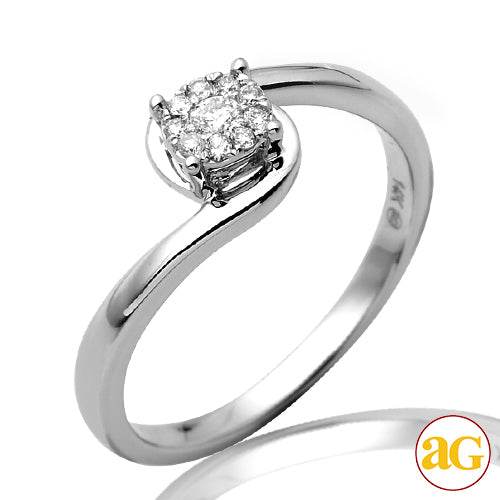 14KW 0.15CTW FLEUR DIAMOND PROMISE RING - Norma's Jewelry