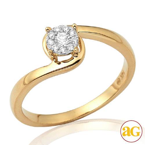 14KY 0.15CTW FLEUR DIAMOND PROMISE RING - Norma's Jewelry
