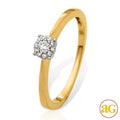 14KY 0.15CTW DIAMOND SOLITAIRE FLEUR HEAD PROMISE - Norma's Jewelry