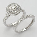 14KW 1.32CTW DIAMOND BRIDAL SET -DOUBLE RD HALO - Norma's Jewelry