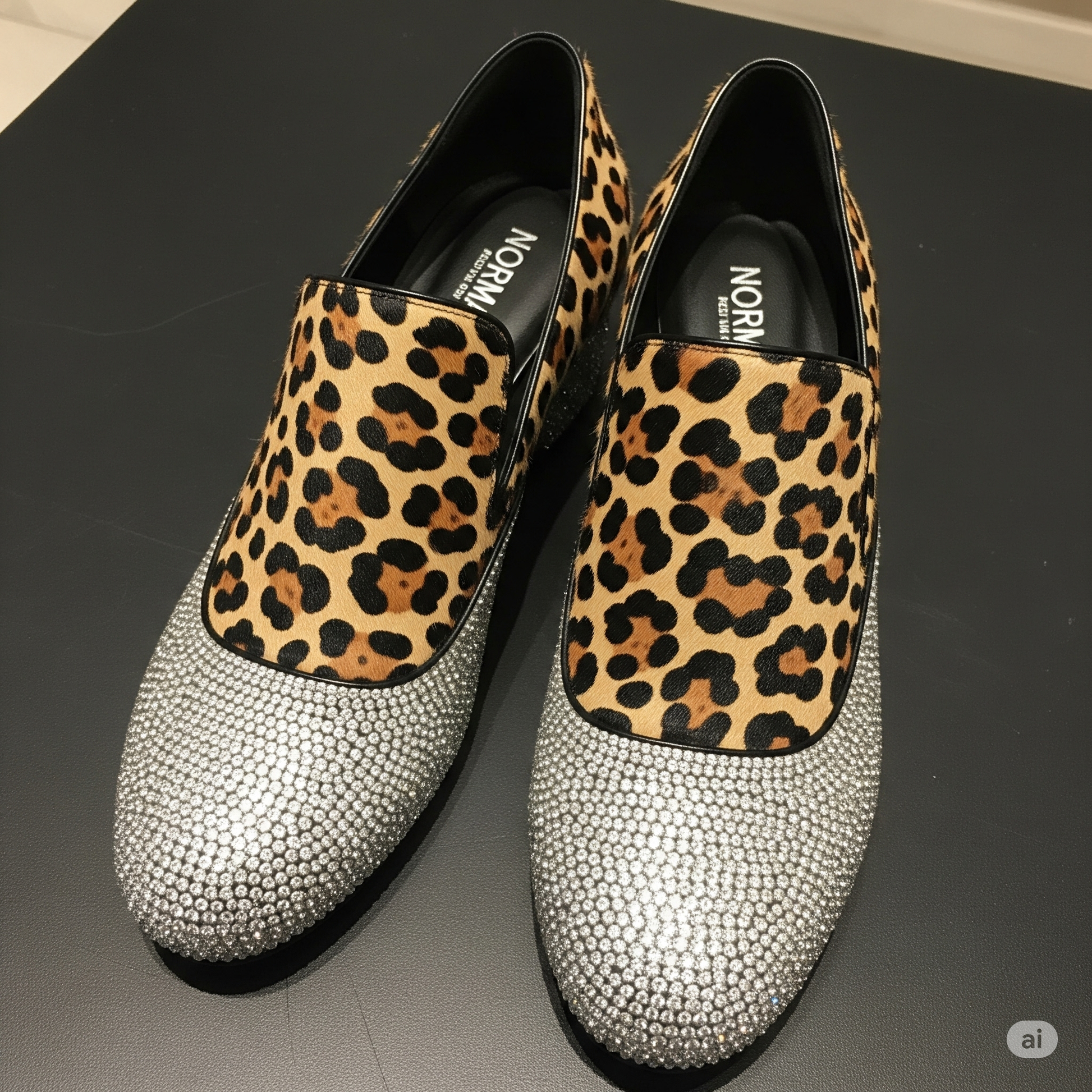 VVS Diamond Cheetah Print Shoes