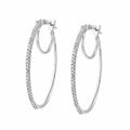 10KW 0.25CTW OVAL HOOP ER - Norma's Jewelry