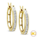14KY 1.00CTW DIAMOND HOOP EARRINGS - Norma's Jewelry