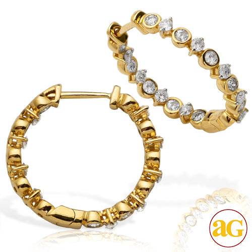 14KY 0.75CTW DIAMOND BEZEL AND PRONG SET INSIDE - Norma's Jewelry