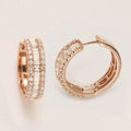 14KR 1.50CTW BAGUETTE DIAMOND HOOP EARRINGS - Norma's Jewelry