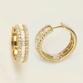 14KY 1.50CTW BAGUETTE DIAMOND HOOP EARRINGS - Norma's Jewelry