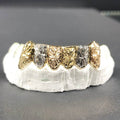 6 Teeth Gold Grillz - 6 Tops or Bottoms (Tri-Color Starburst) - Norma's Jewelry