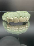 6 Teeth Gold Grillz - 6 White Gold Tops or Bottoms (Satin Finish) - Norma's Jewelry