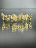 6 Teeth Gold Grillz - 6 Tops/Bottoms (Starburst Diamond Cut) - Norma's Jewelry