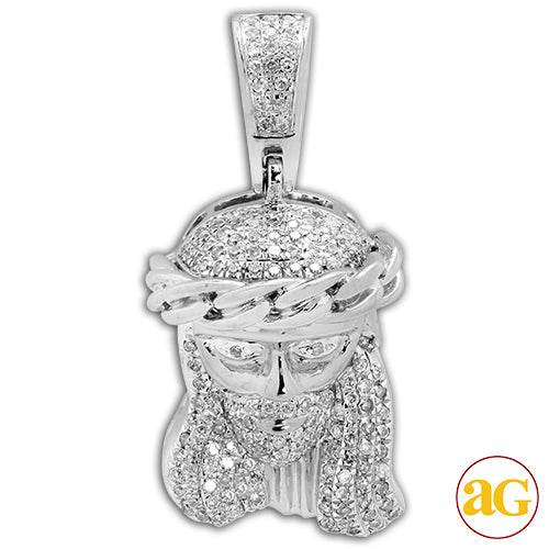 10KW 0.33CTW DIAMOND MIAMI CUBAN JESUS PENDANT - Norma's Jewelry