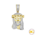 10KY 0.40CTW DIAMOND MIAMI CUBAN JESUS PENDANT - Norma's Jewelry