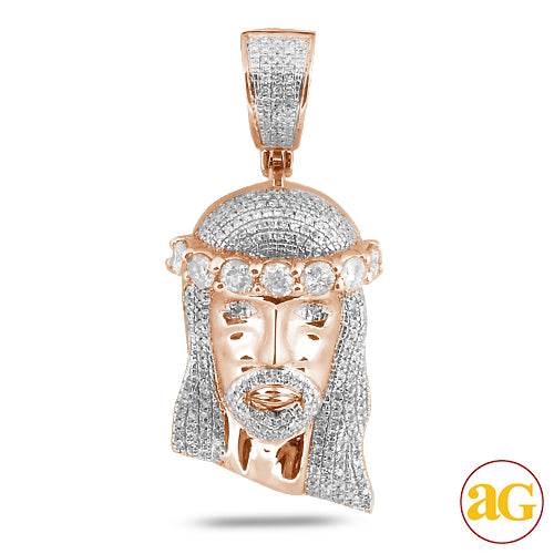 10KR 1.10CTW DIAMOND JESUS PENDANT - Norma's Jewelry
