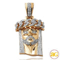 14KY 1.90CTW DIAMOND MIAMI CUBAN JESUS PENDANT - Norma's Jewelry