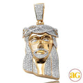 14KY 12.25CTW DIAMOND JESUS PENDANT - Norma's Jewelry