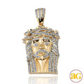 10KY 0.40CTW DIAMOND JESUS PENDANT - Norma's Jewelry