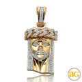 14KY 0.65CTW DIAMOND MIAMI CUBAN JESUS - Norma's Jewelry