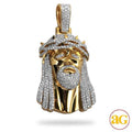 14KY 5.65CW DIAMOND JESUS PENDANT - - Norma's Jewelry