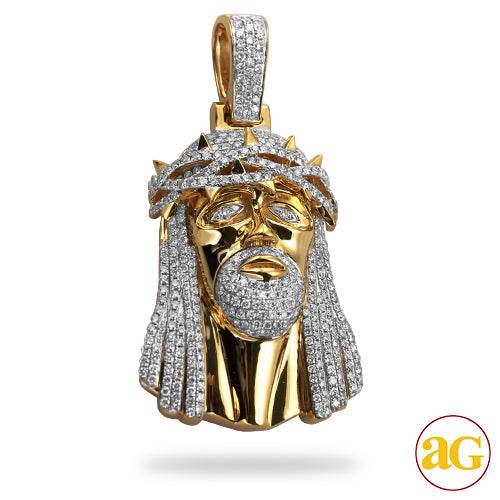 14KY 5.65CW DIAMOND JESUS PENDANT - - Norma's Jewelry