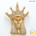 10KY 4.25CTW DIAMOND KING JESUS PENDANT - Norma's Jewelry