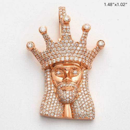 10KR 2.00CTW DIAMOND KING JESUS PENDANT - Norma's Jewelry