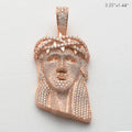 10KR 16.50CTW DIAMOND JESUS HEAD PENDANT - FULL - Norma's Jewelry