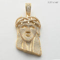 10KY 16.00CTW DIAMOND JESUS HEAD PENDANT - FULL - Norma's Jewelry