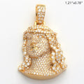 10KY 1.35CTW DIAMOND FULL FACE JESUS PENDANT - Norma's Jewelry
