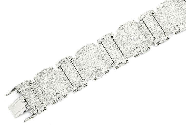 14K 43.50CTW DIAMOND INV SET MENS BRACELET - Norma's Jewelry