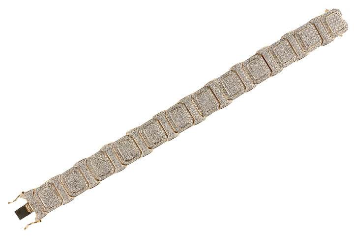 14KY 15.00CTW DIAMOND MENS BRACELET - Norma's Jewelry