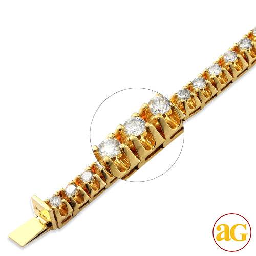 10KY 13.75CTW DIAMOND MENS BRACELET - Norma's Jewelry