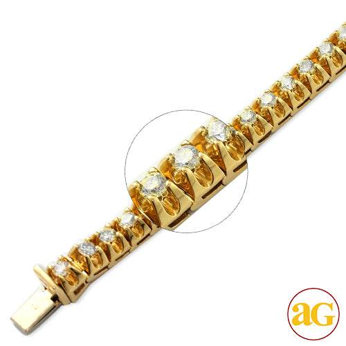 10KY 10.50CTW DIAMOND MENS BRACELET - Norma's Jewelry
