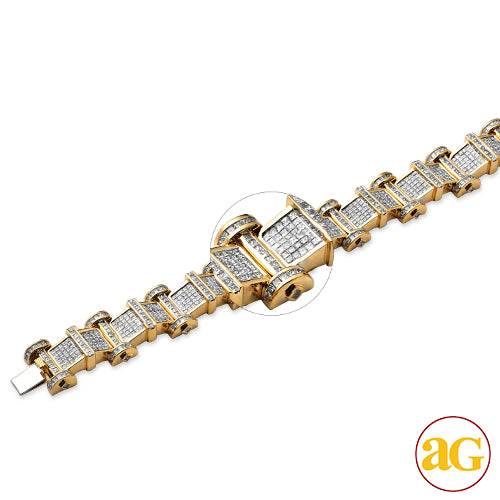 14KY 21.00CTW INV. PC DIAMOND MENS BRACELET - Norma's Jewelry