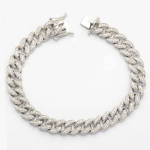 10KW 3.50CTW DIAMOND MIAMI CUBAN BRACELET - Norma's Jewelry