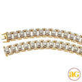 14KY 8.60CTW BAGUETTE DIAMOND MENS BRACELET - 8.5"