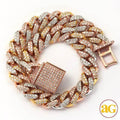 10KR+W+Y 7.11CTW DIAMOND MIAMI CUBAN BRACELET - 14 - Norma's Jewelry