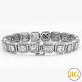 14KW 12.15 CTW BAGUETTE DIAMOND MENS BRACELET - Norma's Jewelry